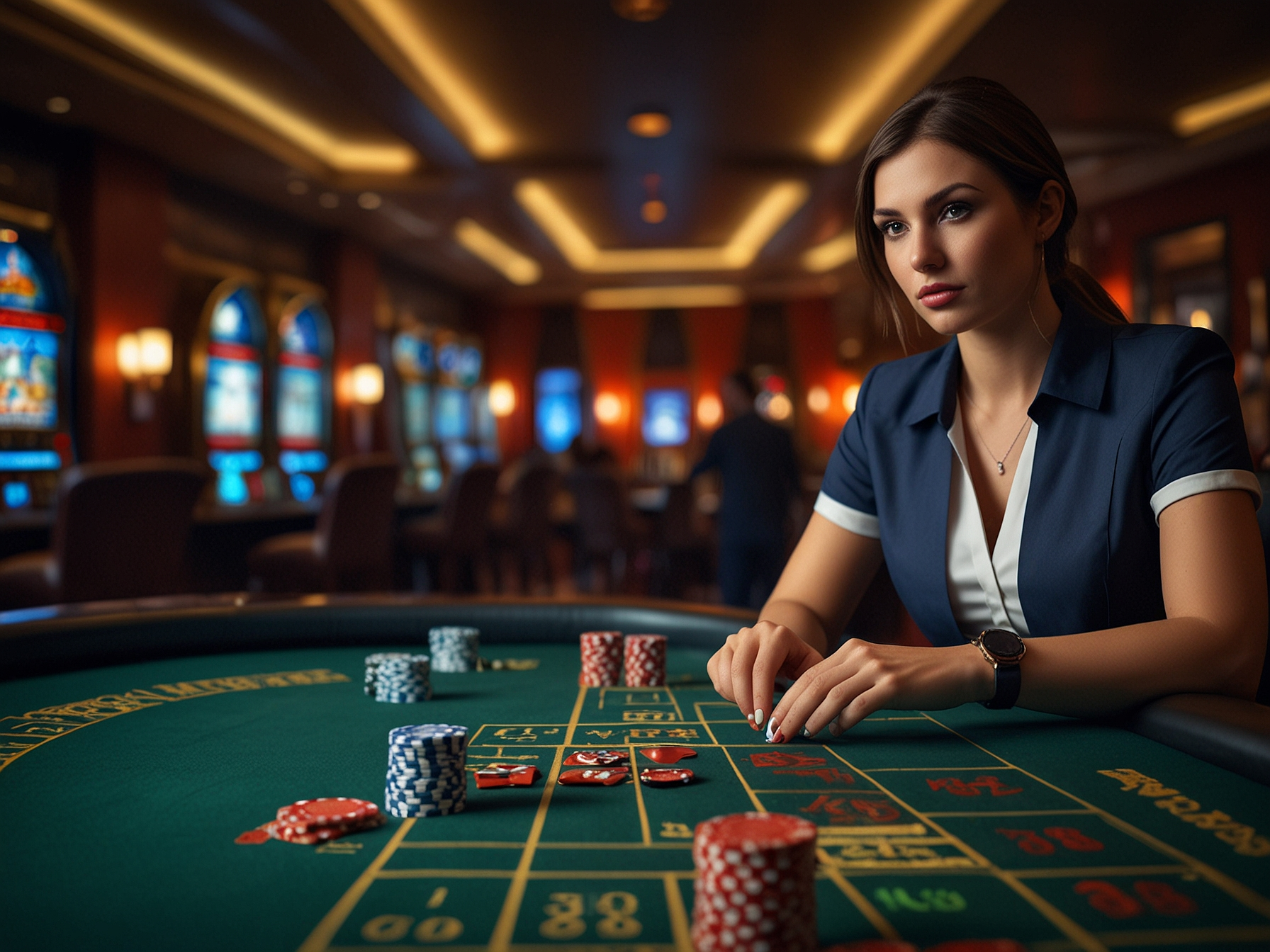 Casino game selection with live dealer and slots